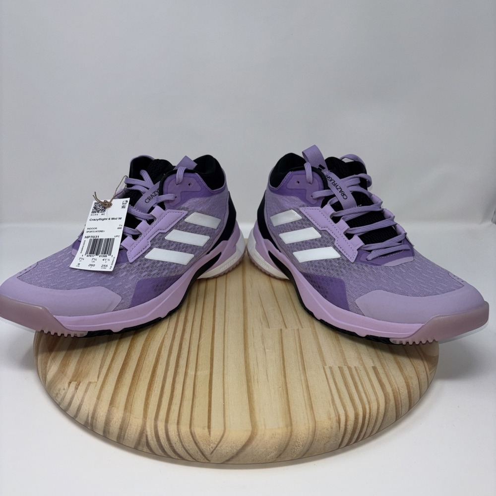 Adidas Crazyflight 6 Mid Womens Size 9 Indoor Volleyball Shoes Purple HP7031 NEW - Picture 6 of 10